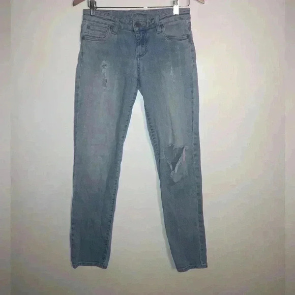 Kut from the Kloth Skinny Jeans Distressed Light Wash - Picture 2 of 14